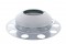 Chrome Front 3Pc. Axle Cover W/ Hubdometer Hub Cap - Steel Ring