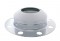 Chrome Front 3Pc. Axle Cover W/ Hubdometer Hub Cap - 8 Holes Uni-Mount