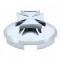 Chrome 5 Even Notch Front Hub Hub Cap W/ Iron Cross Spinner - 1" Lip