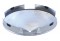 Chrome 4 Even Notch Front Hub Cap W/ Spinner Hole - 1" Lip