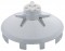 Chrome 4 Even Notch Front Hub Cap W/ Gun Cylinder Spinner - 1" Lip