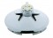 Chrome 5 Even Notch Front Hub Cap W/ Gun Cylinder Spinner - 7/16" Lip