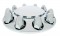 Chrome Plastic Front Axle Cover W/ Removable Hub Cap - 1 1/2" Push-On Nut Cover