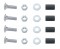Bolt Thru Top Mud Flap Plate Mounting Hardware - Bolt/Nut/Washer X 4