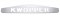 (2/Card) Chrome 4" X 24" Scripted Bottom Plate W/ Studs - Kwopper