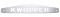 (2/Card) Chrome 4" X 24" Scripted Bottom Plate W/ Bolt Thru Studs - Kwopper