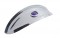 Chrome 7" Visor W/ Glass Blue Dot