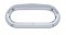 Chrome Plastic Oval Bezel W/ Visor