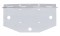 Chrome 1 License Plate Angled Holder W/ Square Marker Light Cutout