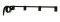 (2/Bulk) Black Straight 0.64" Square Spring Steel Arm Mud Flap Hanger - 2 Coils