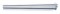 (2/Bulk) Chrome 30" Light Duty Spring Loaded Straight Mud Flap Hanger W/ End Cap - 1 1/8" Bolt Pattern