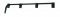 (2/Bulk) Black Straight 0.64" Square Spring Steel Arm Mud Flap Hanger