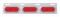 Stainless Steel Top Mud Flap Light Bracket W/ 3 Oval Incandescent Light W/Bezel - Red Lens