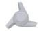 Chrome Plastic Spinner - 3 Bar Left Swing