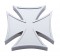 Chrome Plastic Spinner - Iron Cross