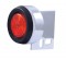 Chrome Universal Mud Flap Hanger End Light W/ Incandescent 2" Flat Light W/ Grommet - Red Lens Lens