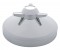 Chrome 8" Rear Hub Cap W/ 3 Bar Straight Spinner