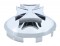 Stainless Steel 1" Lip 6 Uneven Notch Front Hub Cap W/ Iron Cross Spinner