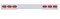 Stainless Steel 1 Piece Rear Light Bar W/ 6 Straight Oval Incandescent Light W/ Visor - Red Lens