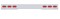 Stainless Steel 1 Piece Rear Light Bar W/ 6 Straight Oval Incandescent Light W/ Grommet - Red Lens