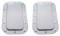 (Set/Card) Stainless Steel Kenworth Vent Door Cover And Dimpled Trim Set- Plain