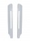 (2/Box) Stainless Steel Peterbilt 379 Side Grill Deflector W/ 2 Led Light Bar Cutout