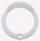 Chrome Plastic Kenworth Pyro Gauge Cover W/ Visor & Diamond - Indented