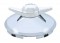 Stainless Steel 7/16" Lip 5 Even Notch Front Hub Cap W/ 2 Bar Spinner