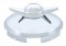 Stainless Steel 1" Lip 5 Even Notch Front Hub Cap W/ 2 Bar Spinner