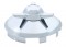 Stainless Steel 1" Lip 6 Uneven Notch Front Hub Cap W/ 3 Bar Straight Spinner
