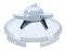 Stainless Steel 1" Lip 5 Even Notch Front Hub Cap W/ 3 Bar Right Spinner