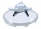 Stainless Steel 7/16" Lip 6 Uneven Notch Front Hub Cap W/ 3 Bar Right Spinner