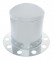 Stainless Steel Dome Rear 3Pc. Axle Cover - 10 Holes Uni-Mount Ring