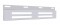 Stainless Steel Top Mud Flap Light Bracket W/ Four 9" Light Bar Cutouts