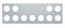 Stainless Steel Rear Center Light Panel W/ 4" Light Cutout X 11