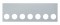 Stainless Steel Rear Center Light Panel W/ 4" Light Cutout X 7 Without License Hole