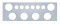 Stainless Steel Rear Center Light Panel W/ Six 4" Light Cutout & Six 2" Light Cutouts
