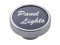 Chrome Dash Knob W/ Aluminum "Panel Lights" Sticker - Black