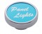 Chrome Dash Knob W/ Aluminum "Panel Lights" Sticker - Blue