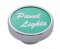 Chrome Dash Knob W/ Aluminum "Panel Lights" Sticker - Green