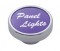 Chrome Dash Knob W/ Aluminum "Panel Lights" Sticker - Purple
