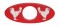 (2/Card) Glossy Chicken Key Hole Guard - Red
