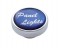 Chrome Dash Knob W/ Glossy "Panel Lights" Sticker - Blue