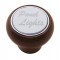 Wood Deluxe Dash Knob W/ Stainless Steel "Panel Lights" Plaque