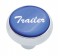 Chrome Deluxe Air Valve Knob W/ Glossy "Trailer" Sticker - Blue