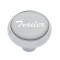 Chrome Deluxe Air Valve Knob W/ Glossy "Trailer" Sticker - Silver