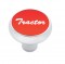 Chrome Deluxe Air Valve Knob W/ Aluminum "Tractor" Sticker - Red
