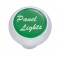 Chrome Deluxe Dash Knob W/ Glossy "Panel Lights" Sticker - Green