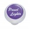 Chrome Deluxe Dash Knob W/ Glossy "Panel Lights" Sticker - Purple