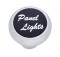 Chrome Deluxe Dash Knob W/ Aluminum "Panel Lights" Sticker - Black